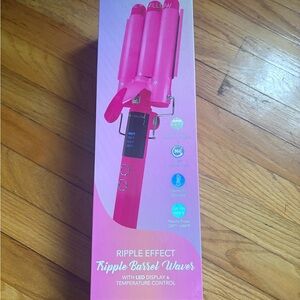 Pink Triple Barrel Waver with LED Display by [Brand]